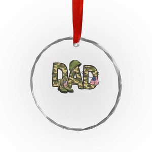 Proud Army Dad USA Flag Camo Crystal Glass Ornament Fathers Day Gift TS12 Print Your Wear