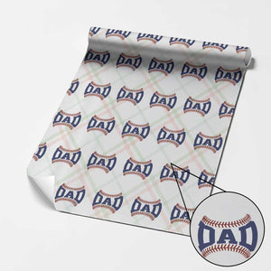 Proud Baseball Dad Wrapping Paper Roll Game Day Gift For Him TS12 Christmas Plaid Print Your Wear