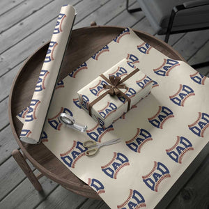 Proud Baseball Dad Wrapping Paper Roll Game Day Gift For Him TS12 Beige Print Your Wear