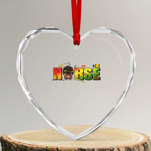Proud Black Nurse Heart Crystal Glass Ornament Black History Month Healthcare Gift TS12 Transparent Glass 3'' Heart Print Your Wear