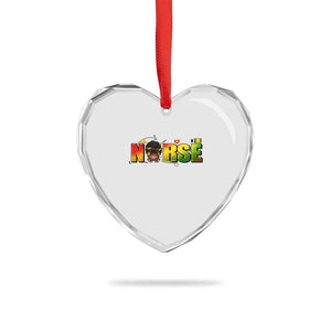 Proud Black Nurse Heart Crystal Glass Ornament Black History Month Healthcare Gift TS12 Print Your Wear