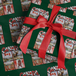 Proud Canada National Soccer Fan 2026 Gift Wrapping Paper Roll TS12 Green Print Your Wear