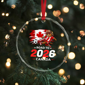 Proud Canada Soccer Beaver Crystal Glass Ornament Road To 2026 TS12 Print Your Wear