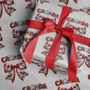 Proud Canadian National Soccer Lover Wrapping Paper Roll Football Fan Gift TS12 White Print Your Wear