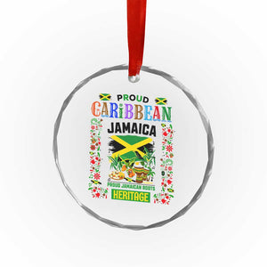 Proud Caribbean Jamaica Heritage Crystal Glass Ornament Jamaican Roots and Island Culture TS02 Print Your Wear