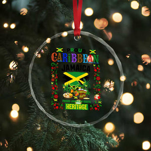 Proud Caribbean Jamaica Heritage Crystal Glass Ornament Jamaican Roots and Island Culture TS02 Print Your Wear