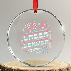 Proud Cheerleader Team Crystal Glass Ornament Gift For Women Sports Fans TS12 Transparent Glass 3'' Circle Print Your Wear