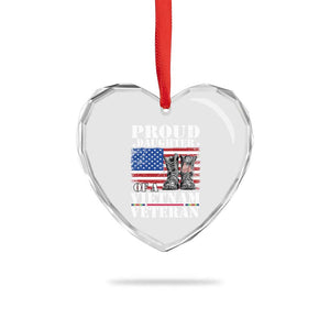 Proud Daughter Of A Vietnam Veteran Heart Crystal Glass Ornament American Flag Army Boots TS11 Print Your Wear