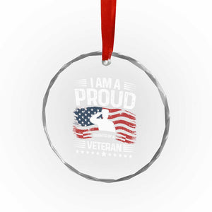Proud Daughter Veteran Nothing Scares Crystal Glass Ornament Military Family Pride American Flag TS14 Print Your Wear