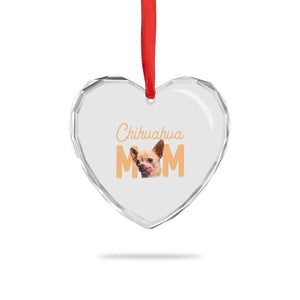Proud Dog Mom Chihuahua Heart Crystal Glass Ornament Mothers Day Lover Gift TS12 Print Your Wear