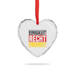 Proud Germany Heart Crystal Glass Ornament Einigkeit Recht Freiheit German Flag TS11 Print Your Wear