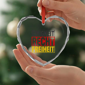 Proud Germany Heart Crystal Glass Ornament Einigkeit Recht Freiheit German Flag TS11 Print Your Wear