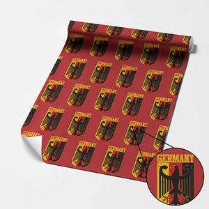 Proud Germany Wrapping Paper Roll Bundesadler Coat of Arms German Flag TS11 Red Print Your Wear