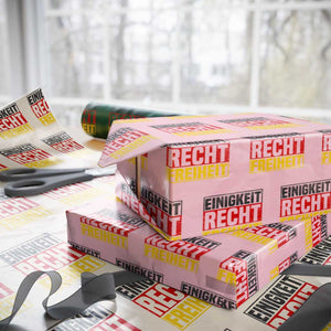 Proud Germany Wrapping Paper Roll Einigkeit Recht Freiheit German Flag TS11 Light Pink Print Your Wear