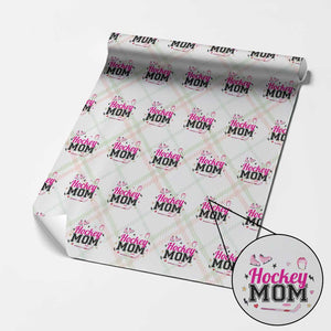 Proud Hockey Mom Wrapping Paper Roll Ice Hockey Supporter Gift TS12 Christmas Plaid Print Your Wear