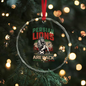 Proud Iran Soccer Fan Gift Crystal Glass Ornament Persian Lions Are Back