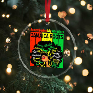 Proud Jamaican Afro Black Woman Crystal Glass Ornament Remembering My Ancestors Jamaica Pride TS10 Print Your Wear