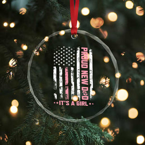 Proud New Dad Its A Girl Crystal Glass Ornament Patriotic First Fathers Day Gift TS12 Print Your Wear