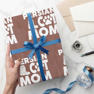 Proud Persian Cat Mom Wrapping Paper Roll Fluffy Cat Lover Gift For Her TS12 Mocha Print Your Wear