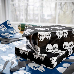 Proud Pom Mom Wrapping Paper Roll Pomeranian Dog Lover Gift TS12 Black Print Your Wear