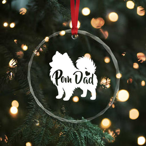 Proud Pomeranian Dad Crystal Glass Ornament Small Breed Dog Owner Gift TS12 Print Your Wear