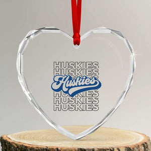 Proud Siberian Husky Fan Heart Crystal Glass Ornament Sports Dog Lover TS12 Transparent Glass 3'' Heart Print Your Wear