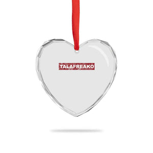 Proud Talafreako Heart Crystal Glass Ornament James Talarico Voter Political Supporter