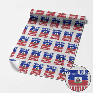 Proud To Be Haitian Wrapping Paper Roll Haiti Flag Heritage Pride TS02 Christmas Plaid Print Your Wear