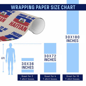 Proud To Be Haitian Wrapping Paper Roll Haiti Flag Heritage Pride TS02 Print Your Wear