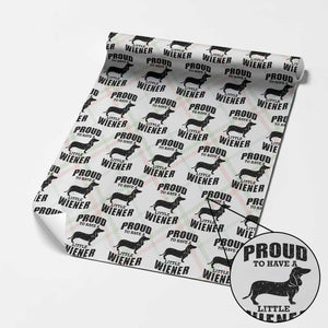 Proud to Have A Little Wiener Wrapping Paper Roll Funny Offensive Dachshund Retro 90s TS10 Christmas Plaid Print Your Wear