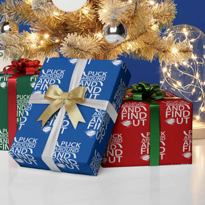 Puck Around And Find Out Wrapping Paper Roll Hockey Lover Gift TS12 Print Your Wear