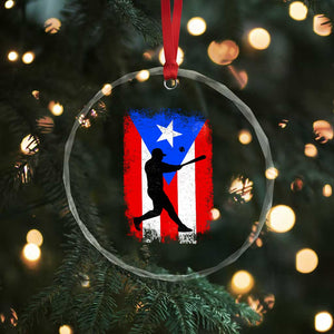 Puerto Rico Flag Baseball Crystal Glass Ornament Cool Distressed Jersey Gift Boricua Boys TS10 Print Your Wear