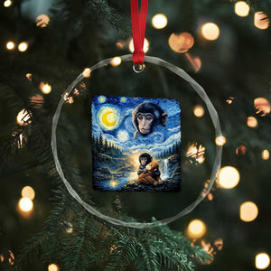 Punch Mokey Crystal Glass Ornament Viral Baby Monkey Starry Night Van Gogh TS14 Print Your Wear
