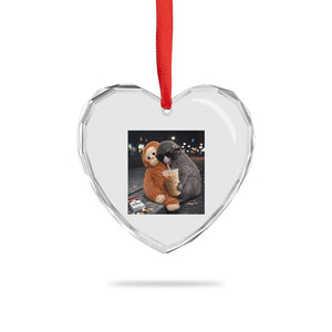 Punch Mokey Heart Crystal Glass Ornament Funny Drinking Diet Coke Sunglasses Street Meme TS14 Print Your Wear