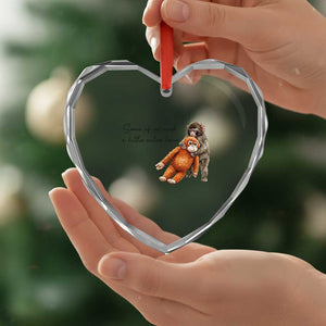 Punch Mokey Heart Crystal Glass Ornament Some Of Us Need a Little Extra Love TS14 Print Your Wear