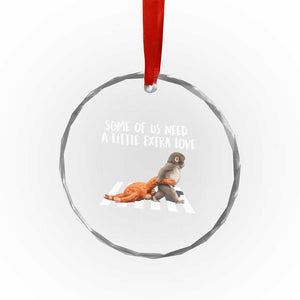 Punch Mokey Meme Crystal Glass Ornament Some Of Us Need a Little Extra Love TS14 Print Your Wear