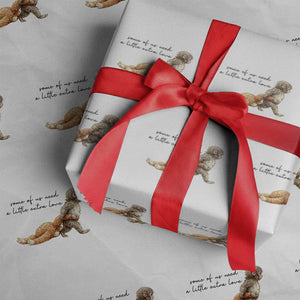 Punch Mokey Wrapping Paper Roll Viral Trend Baby Monkey Meme TS14 White Print Your Wear