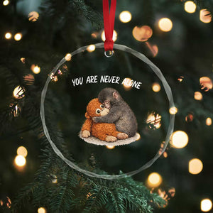 Punch Monkey Crystal Glass Ornament You Are Never Alone Brave TS14 Print Your Wear