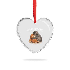 Punch Monkey Heart Crystal Glass Ornament You Are Never Alone Brave TS14 Print Your Wear