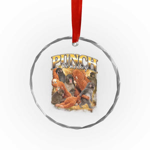 Punch The Monkey Crystal Glass Ornament Baby Monkey Punch Plush Hugging 90s Bootleg TS11 Print Your Wear