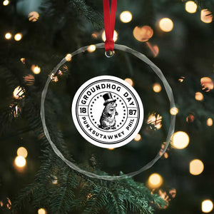 Punxsutawney Phil Groundhog Day Crystal Glass Ornament Funny Woodchuck Day 1887 TS11 Print Your Wear