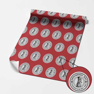 Punxsutawney Phil Groundhog Day Wrapping Paper Roll Funny Woodchuck Day 1887 TS11 Red Print Your Wear