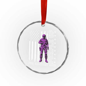 Purple Up For Military Kids Crystal Glass Ornament Military Child Month TS02 Print Your Wear