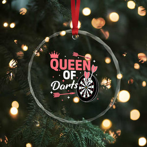 Queen Of Darts Bullseye Shooter Crystal Glass Ornament Female Dartist Gift TS12 Print Your Wear