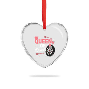 Queen Of Darts Bullseye Shooter Heart Crystal Glass Ornament Female Dartist Gift TS12 Print Your Wear