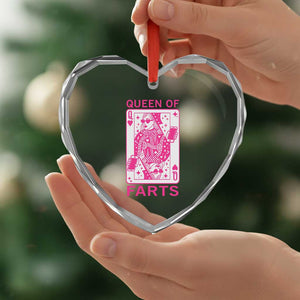 Queen of Farts Heart Crystal Glass Ornament Funny Joke Inappropriate Fart Prank Gift TS10 Print Your Wear