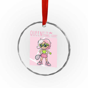 Queen Of The Court Crystal Glass Ornament Funny Tennis Player Gift For Women TS12 Print Your Wear