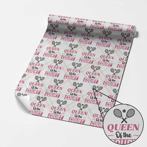 Queen Of The Court Wrapping Paper Roll Funny Tennis Girl Gift TS12 Christmas Plaid Print Your Wear