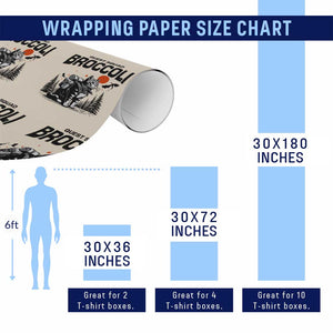 Quest Squad Broccoli Cat Wrapping Paper Roll Funny Hiking Adventure Cute Camping Feline TS02 Print Your Wear