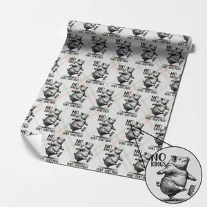 Quiet Piggy No Kings Wrapping Paper Roll Funny Sarcastic Political TS14 Christmas Plaid Print Your Wear
